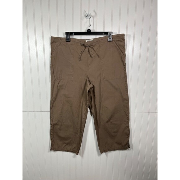 Cherokee Workwear Women's Medium Tan/Kaki Tye Waist Scrub Pants w/ Pockets - Picture 1 of 7